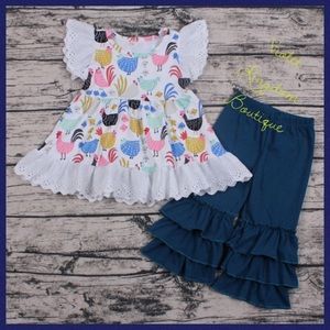 Chicken Ruffle Boutique Set